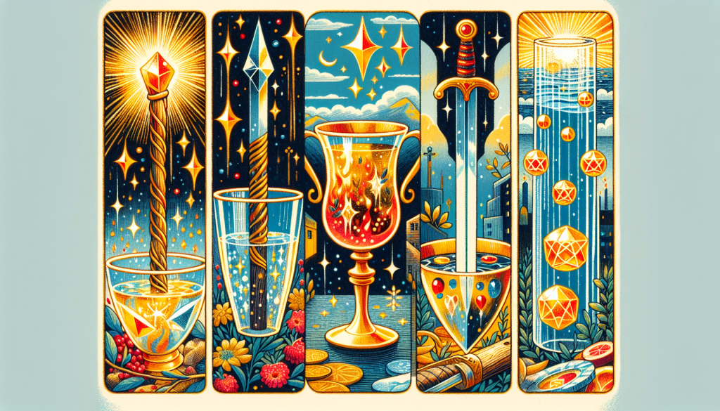 Illustration of the four tarot suits