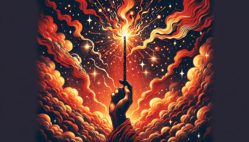 Illustration of the suit of wands in tarot
