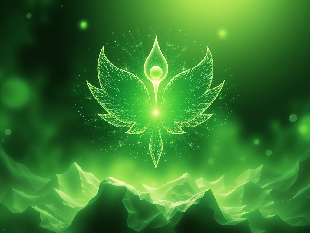 A symbolic mystical artwork representing wellness and health