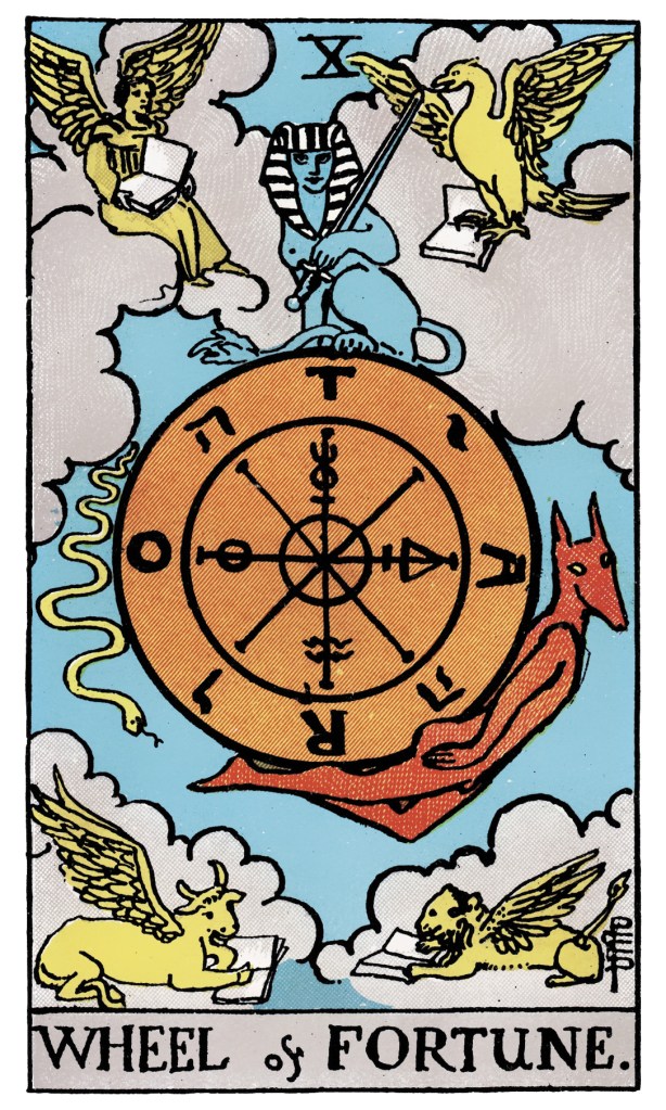 The wheel of fortune tarot card