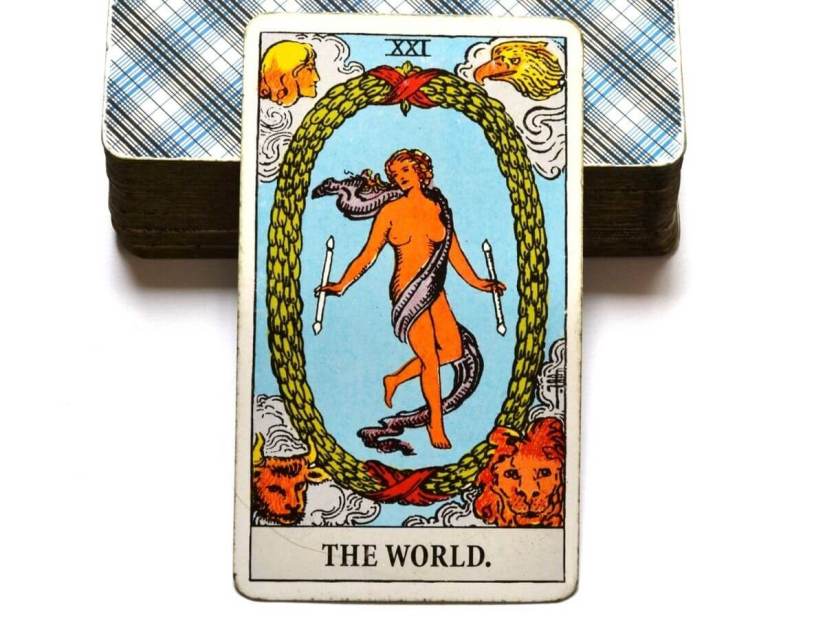 the world tarot card