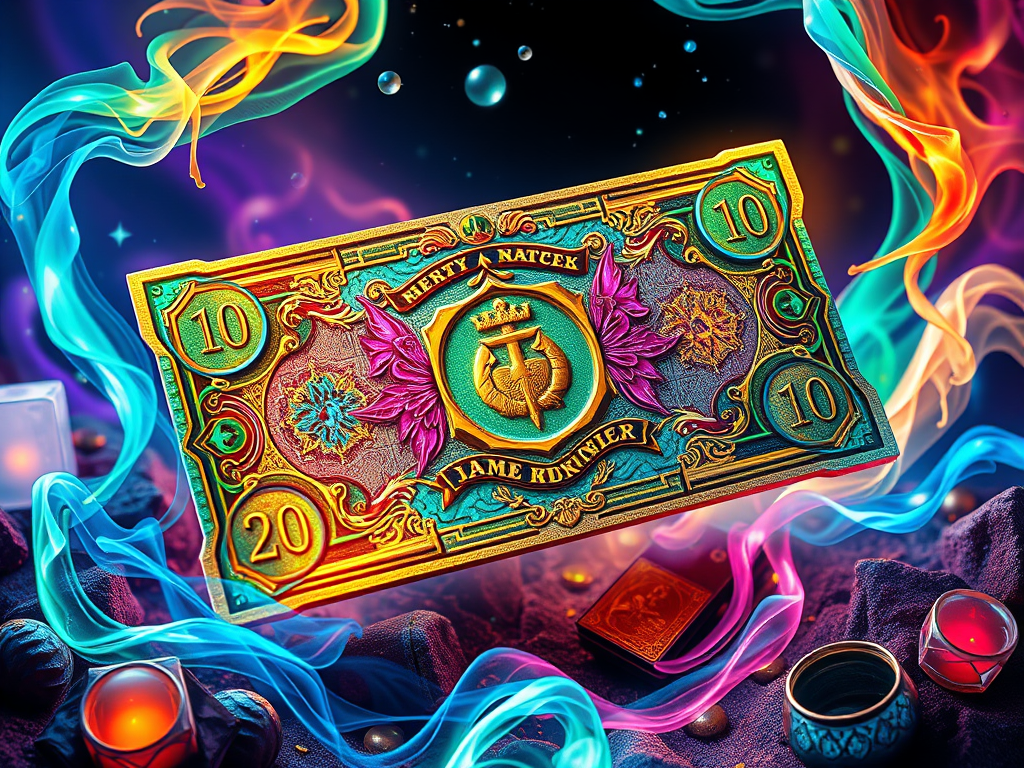 Fantasy image of magical money
