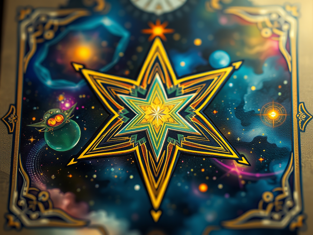 Artistic representation of the star tarot card