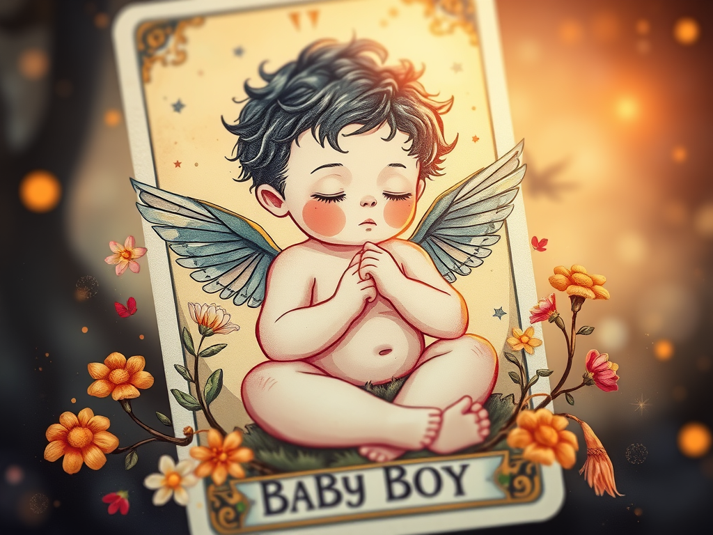 Baby boy tarot card