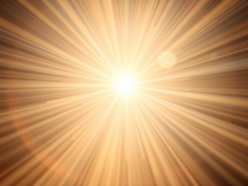 a symbolic image of enlightenment showing light rays from a central point