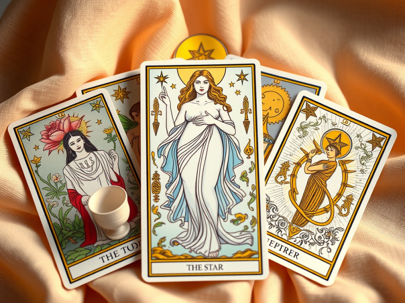 A collection of pregnancy tarot cards
