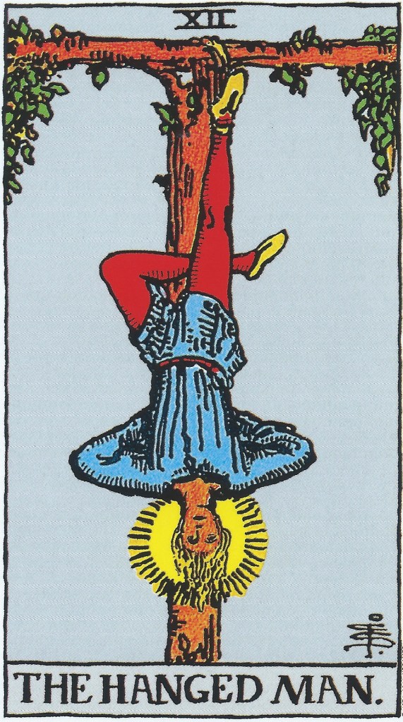 The Hanged Man Tarot Card from the Rider Wait Deck
