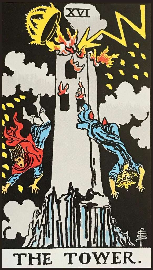 Image of the rider-wait tower tarot card